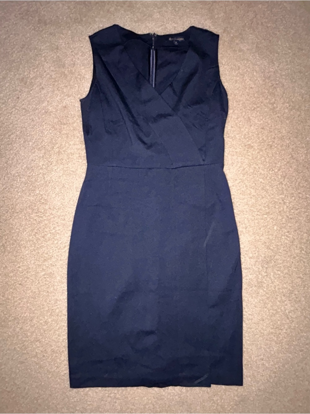 Brooks Brothers Sleeveless Navy Sheath Dress